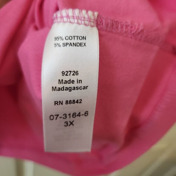 Catherines Suprema Collection Pink Tank Top Size 3X Cotton/ Spandex NWT - Picture 5 of 7